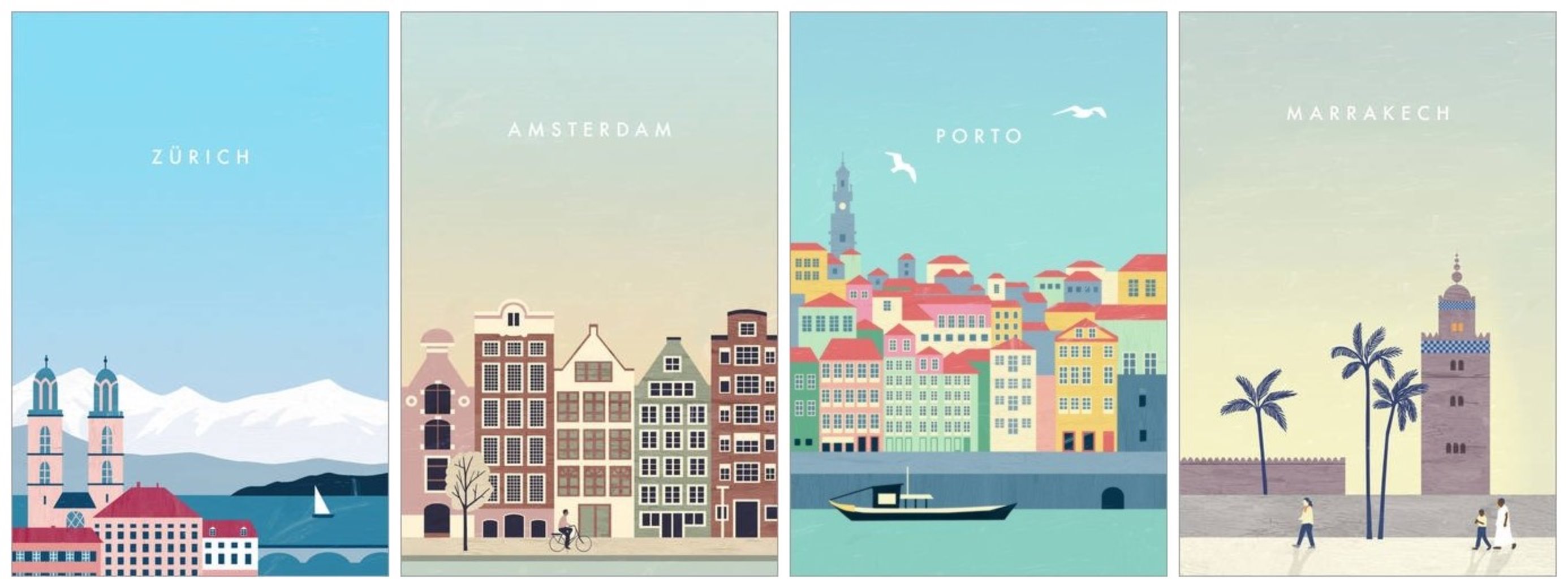 illustrations de villes Posterlounge